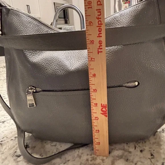 Coach Gray Leather Shoulder Bag - Picture 9 of 10